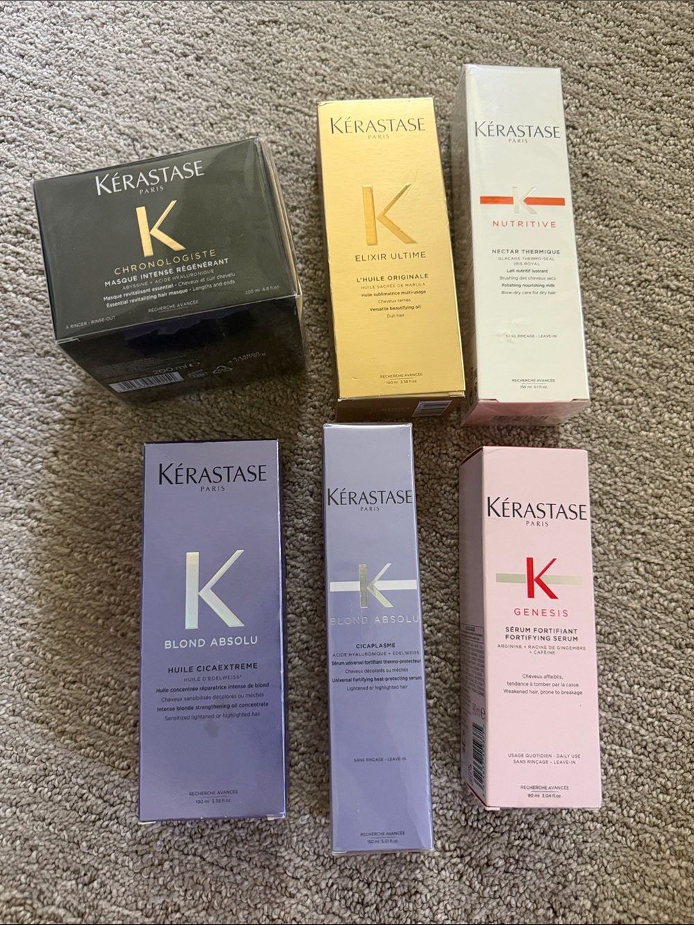 Kerastase Hair Products - blow-dry care, strengthening oil, heat protectant